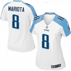 Womens Nike Tennessee Titans 8 Marcus Mariota Game White NFL Jersey