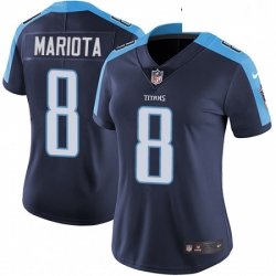 Womens Nike Tennessee Titans 8 Marcus Mariota Navy Blue Alternate Vapor Untouchable Limited Player NFL Jersey