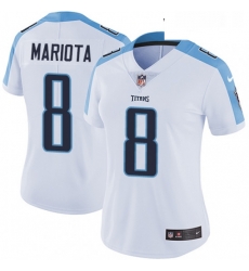Womens Nike Tennessee Titans 8 Marcus Mariota White Vapor Untouchable Limited Player NFL Jersey