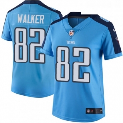 Womens Nike Tennessee Titans 82 Delanie Walker Elite Light Blue Team Color NFL Jersey