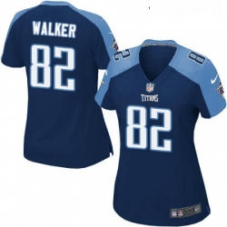 Womens Nike Tennessee Titans 82 Delanie Walker Game Navy Blue Alternate NFL Jersey