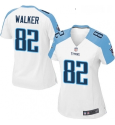 Womens Nike Tennessee Titans 82 Delanie Walker Game White NFL Jersey