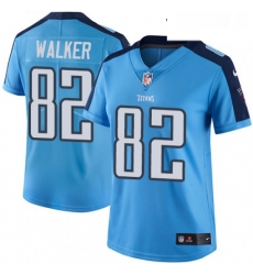Womens Nike Tennessee Titans 82 Delanie Walker Limited Light Blue Rush Vapor Untouchable NFL Jersey