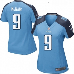 Womens Nike Tennessee Titans 9 Steve McNair Game Light Blue Team Color NFL Jersey