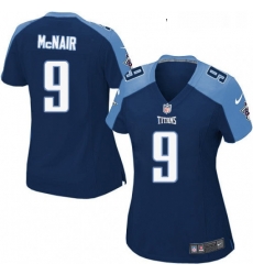 Womens Nike Tennessee Titans 9 Steve McNair Game Navy Blue Alternate NFL Jersey