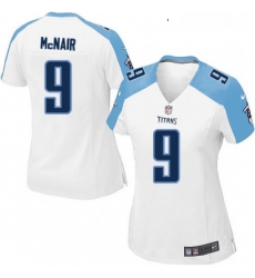 Womens Nike Tennessee Titans 9 Steve McNair Game White NFL Jersey