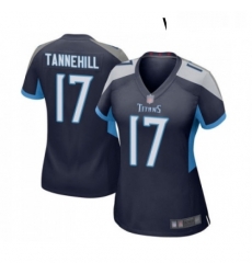 Womens Tennessee Titans 17 Ryan Tannehill Game Navy Blue Team Color Football Jersey