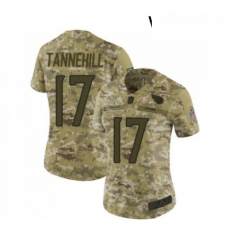 Womens Tennessee Titans 17 Ryan Tannehill Limited Camo 2018 Salute to Service Football Jersey