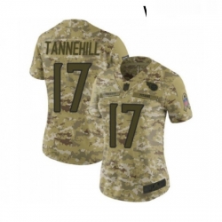 Womens Tennessee Titans 17 Ryan Tannehill Limited Camo 2018 Salute to Service Football Jersey