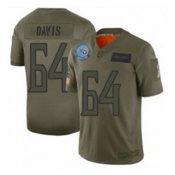 Womens Tennessee Titans 64 Nate Davis Limited Camo 2019 Salute to Service Football Jersey
