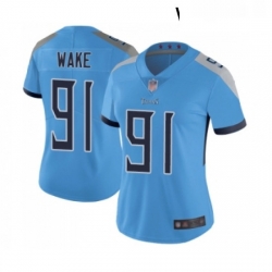 Womens Tennessee Titans 91 Cameron Wake Light Blue Alternate Vapor Untouchable Limited Player Football Jersey