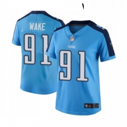Womens Tennessee Titans 91 Cameron Wake Limited Light Blue Rush Vapor Untouchable Football Jersey