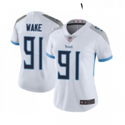 Womens Tennessee Titans 91 Cameron Wake White Vapor Untouchable Limited Player Football Jersey