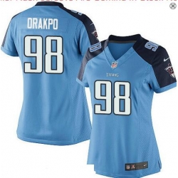 Womens Tennessee Titans #98 Brian Orakpo Light Blue Team Color Stitched NFL Nike Game Jersey