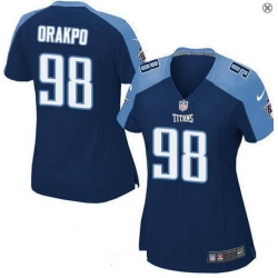 Womens Tennessee Titans #98 Brian Orakpo Navy Blue Alternate Stitched NFL Nike Game Jersey