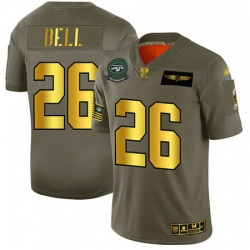 Jets 26 Le 27Veon Bell Camo Gold Men Stitched Football Limited 2019 Salute To Service Jersey