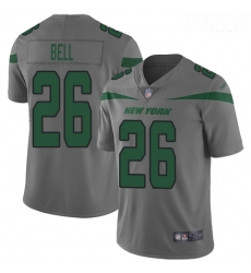 Jets 26 Le 27Veon Bell Gray Men Stitched Football Limited Inverted Legend Jersey