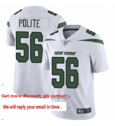 Jets 56 Jachai Polite White Men Stitched Football Vapor Untouchable Limited Jersey