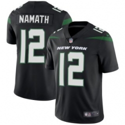 Men New York Jets 12 Joe Namath Black 2019 Vapor Untouchable Limited Stitched Jersey