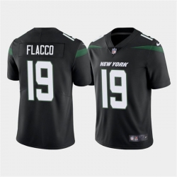 Men New York Jets 19 Joe Flacco Black Vapor Untouchable Limited Stitched Jersey