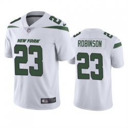 Men New York Jets 23 James Robinson White Vapor Untouchable Limited Stitched Jersey