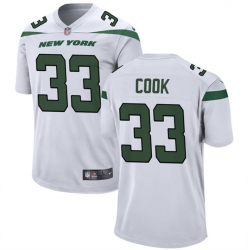Men New York Jets 33 Dalvin Cook White Stitched Game Jersey