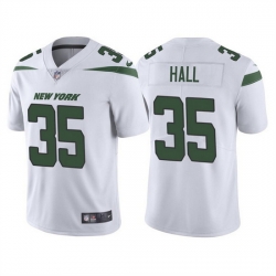 Men New York Jets 35 Breece Hall 2022 White Vapor Untouchable Limited Stitched jersey