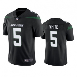Men New York Jets 5 Mike White Black Vapor Untouchable Limited Stitched Jersey