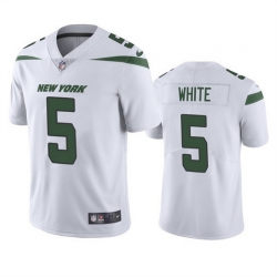 Men New York Jets 5 Mike White White Vapor Untouchable Limited Stitched Jersey