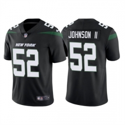 Men New York Jets 52 Jermaine Johnson II 2022 Black Vapor Untouchable Limited Stitched jersey