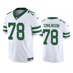 Men New York Jets 78 Laken Tomlinson White 2023 F U S E  Vapor Limited Throwback Stitched Football Jersey