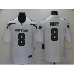 Men New York Jets 8 Elijah Moore Nike Gotham White 2021 Vapor Untouchable Jersey