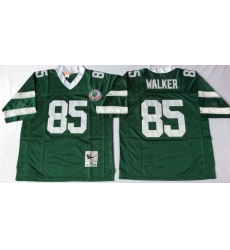 Men New York Jets 85 Wesley Walker Green M&N Throwback Jersey