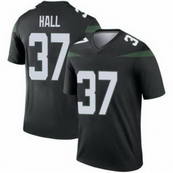 Men New York Jets Bryce Hall #37 Black Vapor Limited Stitched Football Jersey