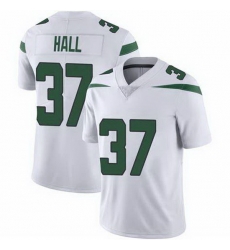 Men New York Jets Bryce Hall #37 White Vapor Limited Stitched Football Jersey