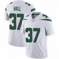 Men New York Jets Bryce Hall #37 White Vapor Limited Stitched Football Jersey