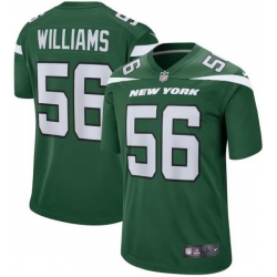Men New York Jets Quincy Williams #56 Green Vapor Limited Stitched Football Jersey