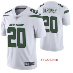 Men Nike New York Jets #1 Ahmad Gardner White Vapor Limited Jersey
