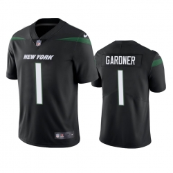 Men Nike New York Jets #1 Sauce Gardner Black Vapor Limited Jersey