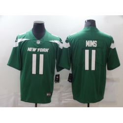 Men Nike New York Jets 11 Denzel Mims Green Vapor Untouchable Limited Jersey