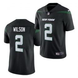 Men Nike New York Jets #2 Zach Wilson Black Vapor Limited Jersey