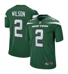 Men Nike New York Jets #2 Zach Wilson Green Vapor Limited Jersey