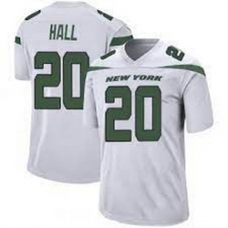 Men Nike New York Jets Breece Hall #20 Green 2022 NFL Draft Player Vapor Limited White Jersey
