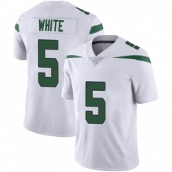 Men Nike New York Jets Mike White 5 White Vapor Limited NFL Jersey