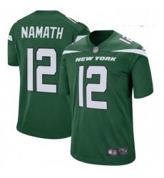 Mens New York Jets 12 Joe Namath New York Jets Nike Retired Player Jersey Green