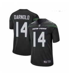 Mens New York Jets 14 Sam Darnold Game Black Alternate Football Jersey
