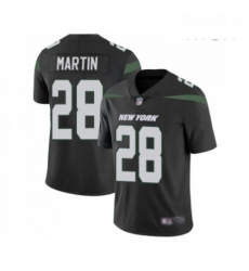 Mens New York Jets 28 Curtis Martin Black Alternate Vapor Untouchable Limited Player Football Jersey