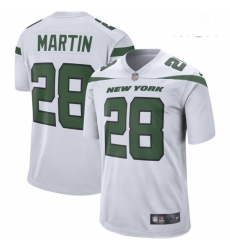 Mens New York Jets 28 Curtis Martin Nike Retired Player Game Jersey White