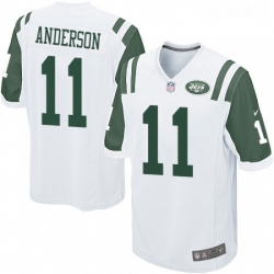 Mens Nike New York Jets 11 Robby Anderson Game White NFL Jersey