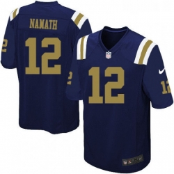 Mens Nike New York Jets 12 Joe Namath Limited Navy Blue Alternate NFL Jersey